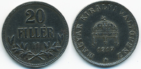 Ungarn - Hungary 20 Filler Franz Josef I. 1848-1916