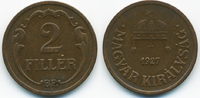 Ungarn - Hungary 2 Filler Regierung Horthy 1920-1944