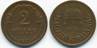 Ungarn - Hungary 2 Filler Regierung Horthy 1920-1944