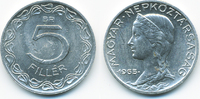 Ungarn - Hungary 5 Filler Volksrepublik 1949-1989