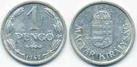 Ungarn - Hungary 1 Pengö Regierung Horthy 1920-1944