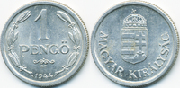 Ungarn - Hungary 1 Pengö Regierung Horthy 1920-1944