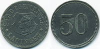 50 Pfennig ohne Jahr Bayern Lauingen - Zink ohne Jahr (Funck 278.3b) vorzüglich