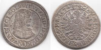 6 VI Kreuzer 1674 SP Schlesien-Württemberg-Oels Sylvius Friedrich 1664-1697 vorzüglich - etwas schwache Prägung