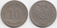 Kaiserreich 10 Pfennig großer Adler - Kupfer/Nickel -