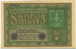 Deutsches Reich Inflation 1919-1924 50 Mark Rosenberg Nr. 62b – Reihe 2 -