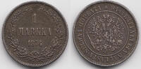 Finnland - Finland 1 Markkaa 1874 S Alexander II. von Russland 1855-1881 sehr schön+ - winziger Kratzer