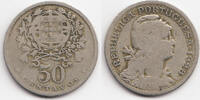 Portugal - Portugal 50 Centavos 1928 Republik seit 1910 schön