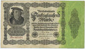 Deutsches Reich Inflation 1919-1924 50 000 Mark Rosenberg Nr. 79d - Firmendruck KN 6stellig -
