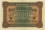 Deutsches Reich Inflation 1919-1924 1 Million Mark Rosenberg Nr. 85a – WZ Hakensterne FZ MM -