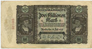 Deutsches Reich Inflation 1919-1924 2 Millionen Mark Rosenberg Nr. 89b – KN 18 mm lang -