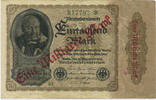 Deutsches Reich Inflation 1919-1924 1 Milliarde Mark Rosenberg Nr. 110c – Firmendruck KN 6stellig grün ohne FZ -