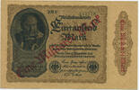 Deutsches Reich Inflation 1919-1924 1 Milliarde Mark Rosenberg Nr. 110g – Firmendruck WZ Kreuzblüten Papier braun KN grün FZ schwarz -