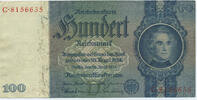 Deutsches Reich Reichsbank 1924-1945 100 Reichsmark Rosenberg Nr. 176a – Friedensdruck Udr.-Bst. D Serie C -