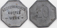 Hessen/Nassau - Frankfurt/Heddernheim 10 Pfennig Heddernheimer Kupferwerk (H.341.3.2) mit Perlkreis um WZ -