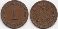 Kaiserreich 1 Pfennig großer Adler - Kupfer -