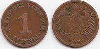 Kaiserreich 1 Pfennig großer Adler - Kupfer -