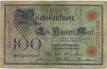 Deutsches Reich 1874-1914 100 Mark Rosenberg Nr. 23b - KN 29mm lang -