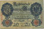 Deutsches Reich 1874-1914 20 Mark Rosenberg Nr. 24b - KN 7stellig -