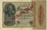 Deutsches Reich Inflation 1919-1924 1 Milliarde Mark Rosenberg Nr. 110c – Firmendruck KN 6stellig grün ohne FZ -