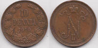 10 Penniä 1910 Finnland - Finland Nikolaus II. von Russland 1894-1917 sehr schön+