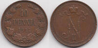 10 Penniä 1911 Finnland - Finland Nikolaus II. von Russland 1894-1917 sehr schön+ - winzige Randfehler