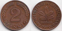 BRD 2 Pfennig Stahl/kupferplattiert -