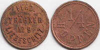 Tschechoslowakei - Czechoslovakia 1/4 Hopfen Ferd. Trägner No.9 Liebeschitz (Menzel 18961.1) -