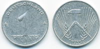 DDR 1 Pfennig Aluminium