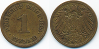 Kaiserreich 1 Pfennig großer Adler - Kupfer -