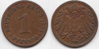 Kaiserreich 1 Pfennig großer Adler - Kupfer -