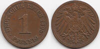 Kaiserreich 1 Pfennig großer Adler - Kupfer -