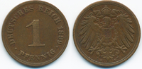 Kaiserreich 1 Pfennig großer Adler - Kupfer -