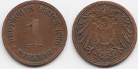Kaiserreich 1 Pfennig großer Adler - Kupfer -
