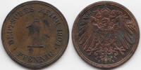 Kaiserreich 1 Pfennig großer Adler - Kupfer -