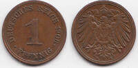 Kaiserreich 1 Pfennig großer Adler - Kupfer -