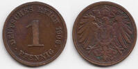 Kaiserreich 1 Pfennig großer Adler - Kupfer -