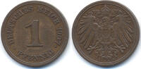 Kaiserreich 1 Pfennig großer Adler - Kupfer -