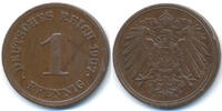 Kaiserreich 1 Pfennig großer Adler - Kupfer -