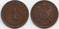Kaiserreich 1 Pfennig großer Adler - Kupfer -