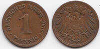 Kaiserreich 1 Pfennig großer Adler - Kupfer -