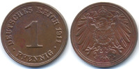 Kaiserreich 1 Pfennig großer Adler - Kupfer -