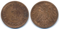 Kaiserreich 1 Pfennig großer Adler - Kupfer -