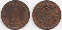 Kaiserreich 1 Pfennig großer Adler - Kupfer -