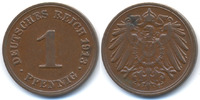 Kaiserreich 1 Pfennig großer Adler - Kupfer -