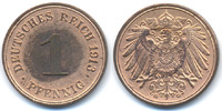 Kaiserreich 1 Pfennig großer Adler - Kupfer -