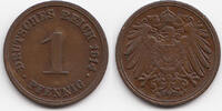 Kaiserreich 1 Pfennig großer Adler - Kupfer -