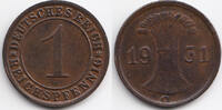 Weimarer Republik 1 Reichspfennig Kupfer -