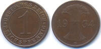 Weimarer Republik 1 Reichspfennig Kupfer -