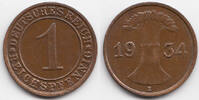 Weimarer Republik 1 Reichspfennig Kupfer -